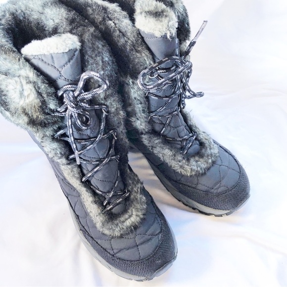 L.L. BEAN | COMMUTER FAUX FUR TRIM QUILTED WINTER SNOW BOOTS SIZE 8.5 - Picture 6 of 10